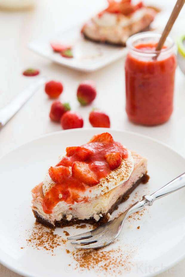 Strawberry lime cheesecake