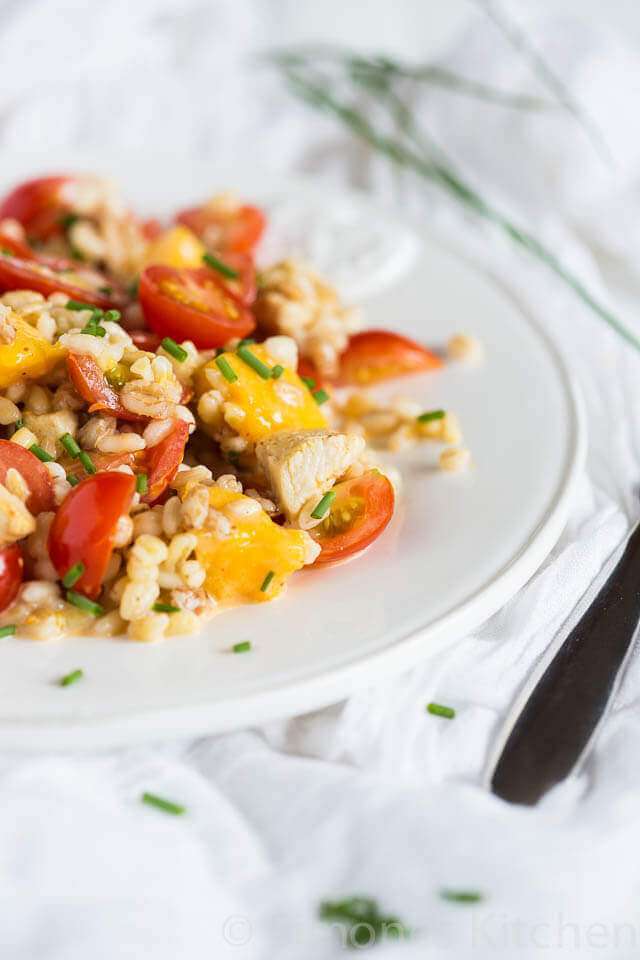 Mixed grains with tomatoes and mango salad | insimoneskitchen.com