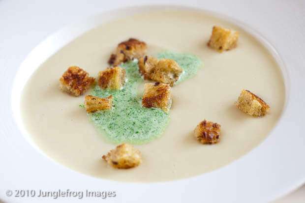 Parsnip soup with parsley cream | insimoneskitchen.com