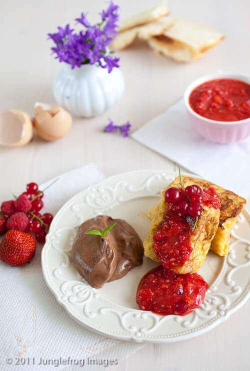 Olive oil chocolate mousse and french toast | insimoneskitchen.com