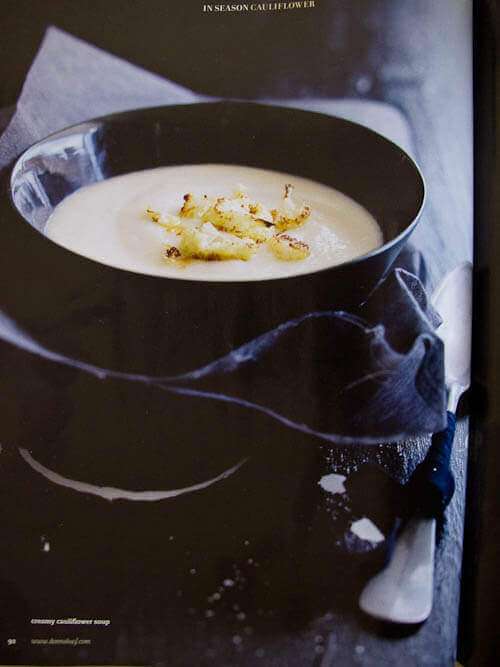 Creamy cauliflower soup by Donna Hay | insimoneskitchen.com