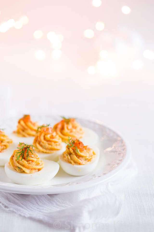 Deviled eggs with salmon | insimoneskitchen.com