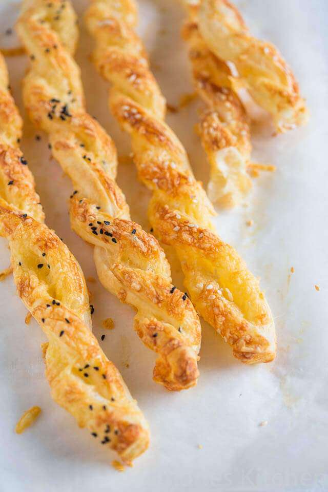 Puff pastry cheese sticks| insimoneskitchen.com