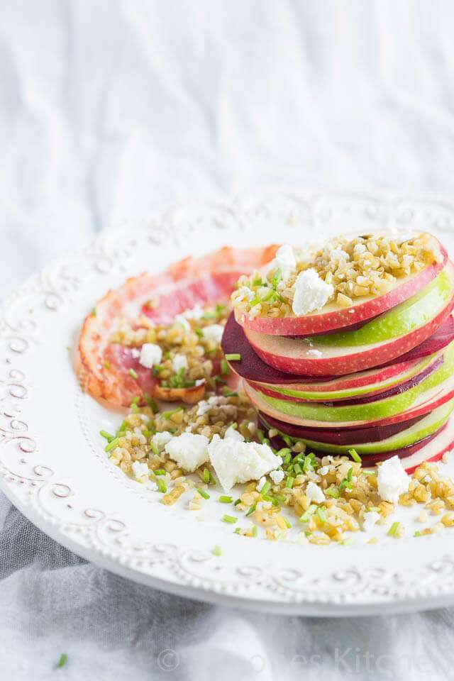 Appel, biet en freekeh salade | insimoneskitchen.com
