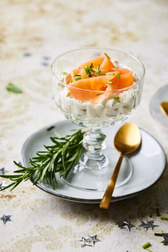 Smoked salmon and cream cheese appetizer