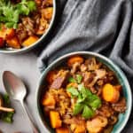 beef stew with pumpkin and beer