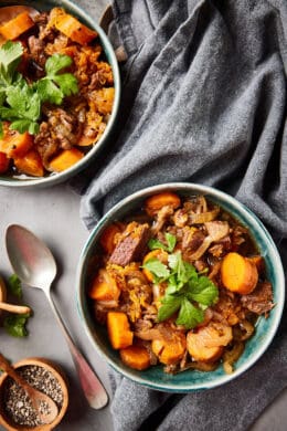 beef stew with pumpkin and beer