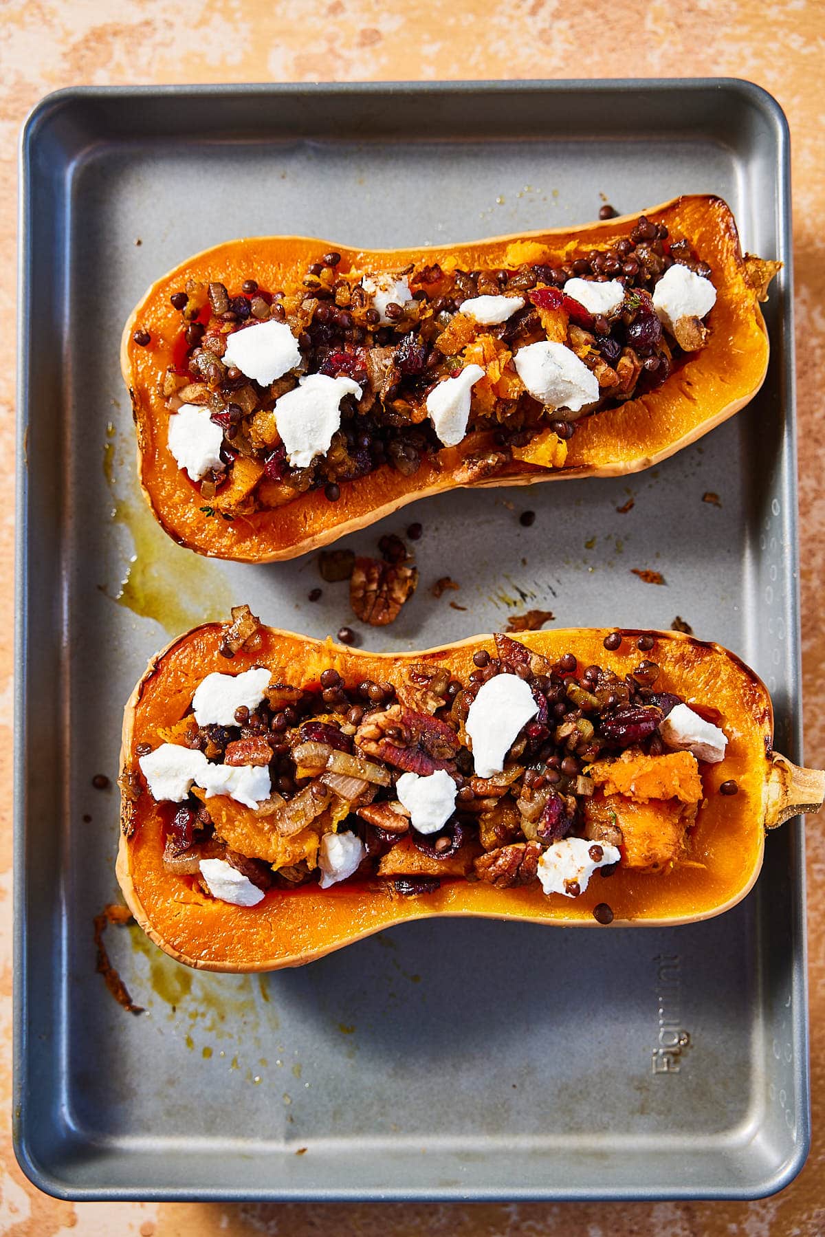 Add the filling to the squash