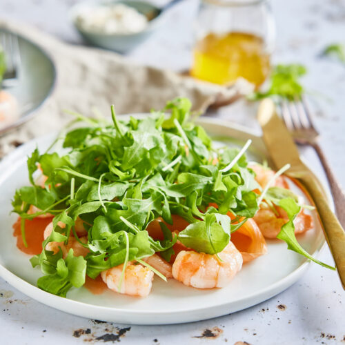 smoked salmon and prawns
