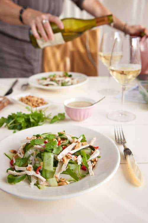 Thai chicken and cucumber salad