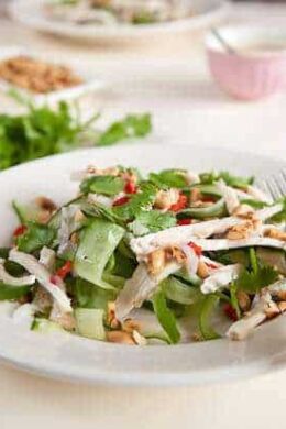 Thai chicken and cucumber salad