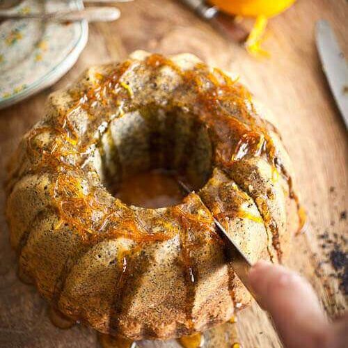 Orange and poppy seed bundt cake
