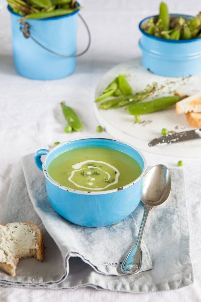 Pea zucchini soup