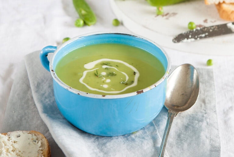 Pea zucchini soup