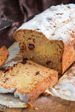 Christmas stollen cake
