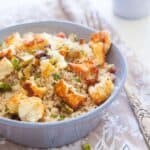 couscous salad with halloumi and apple