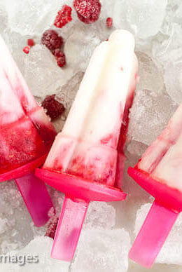 Raspberry yogurt popsicles