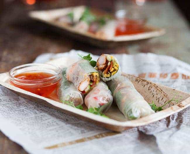 Spring rolls with shrimps