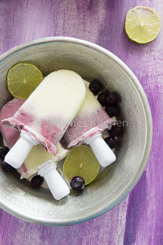 Popsicles in a bowl