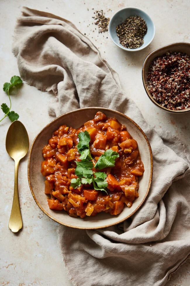Vegetarian stew with pumpkin