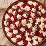Limoncello trifle with raspberries