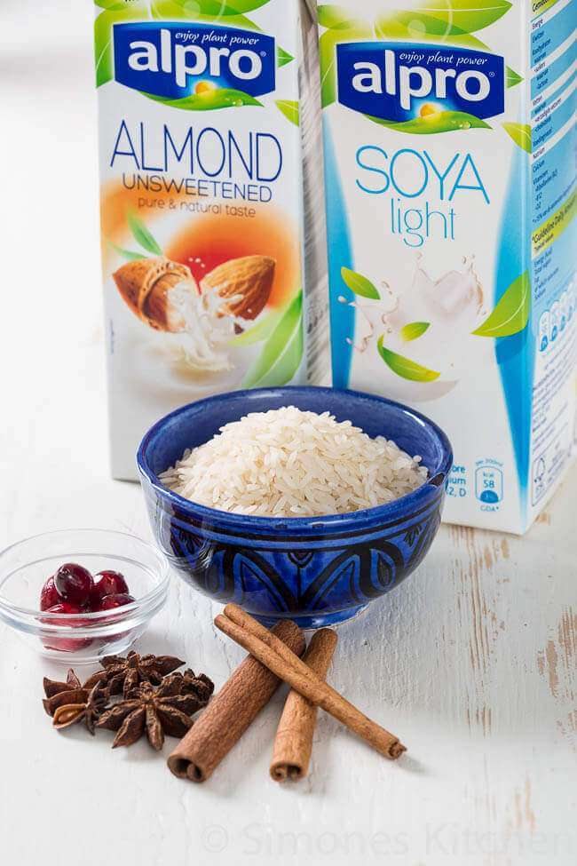 ingredienten voor de arroz con leche