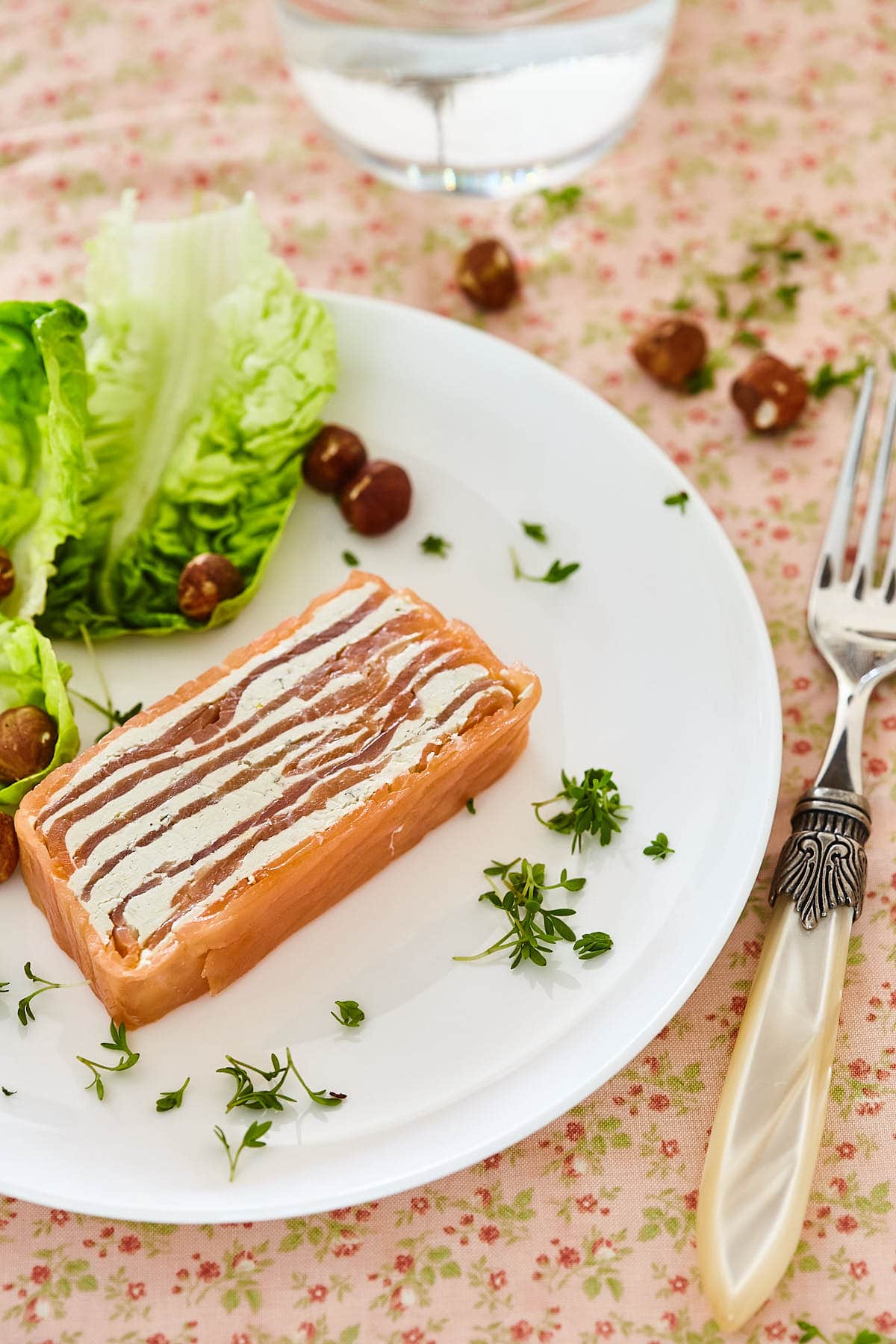Easy Salmon terrine recipe plated up
