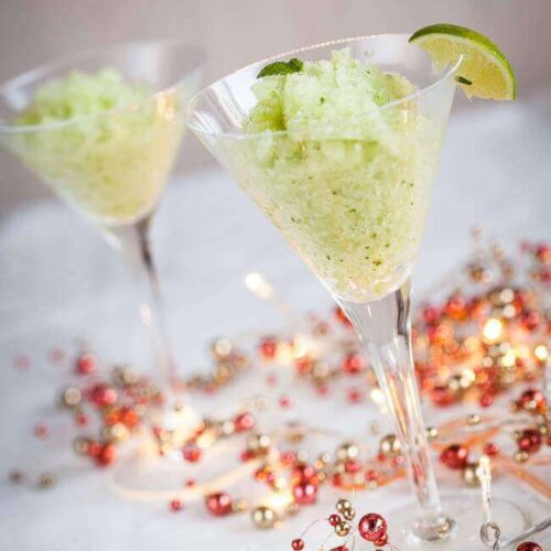 Tequila granita with mint