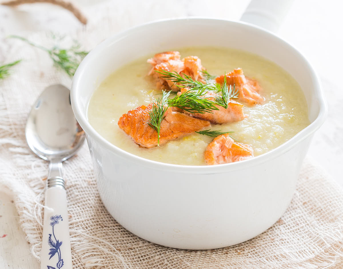 Cauliflower celeriac soup