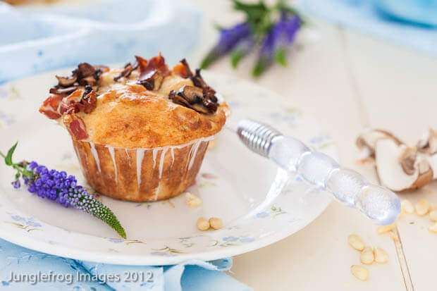 mushroom and bacon muffins