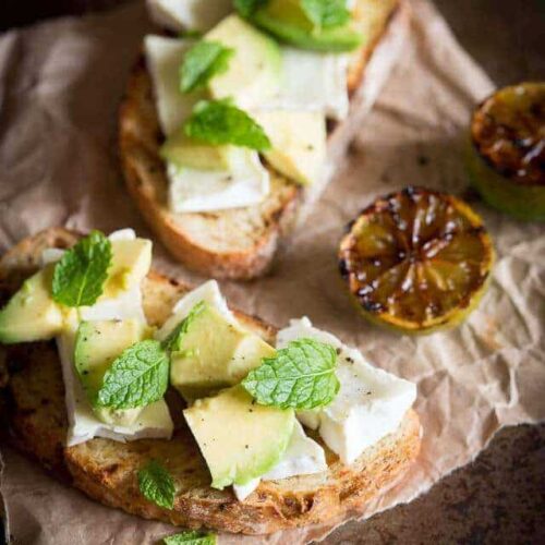 Bruschetta with avocado
