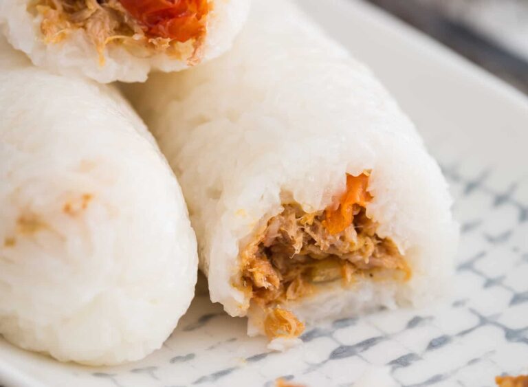 Indonesian lemper with tuna