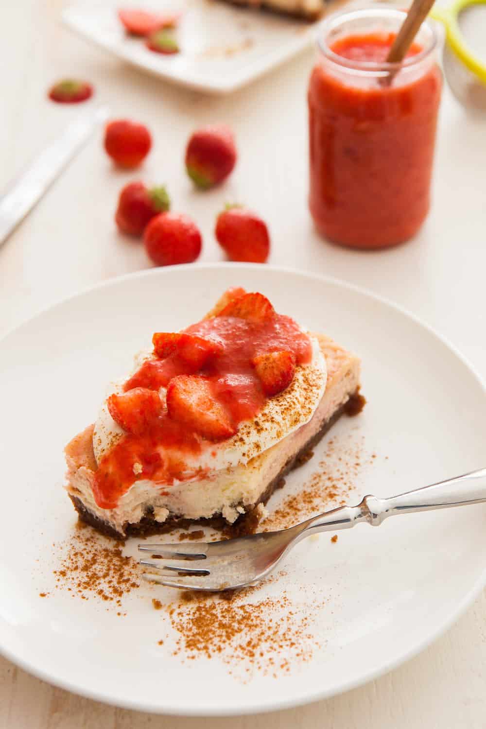 Strawberry lime cheesecake