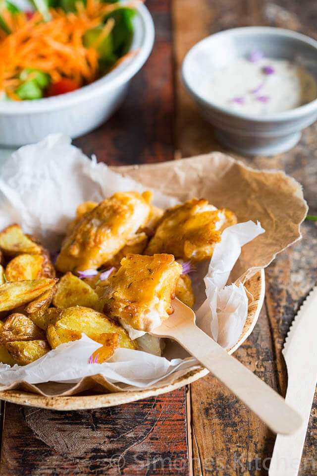Spicy fish and chips in beer batter for a special twist | insimoneskitchen.com