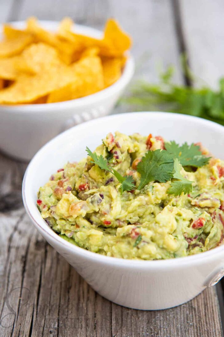 guacamole with tortilla chips