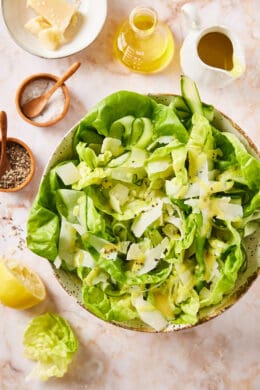 lettuce and cucumber salad