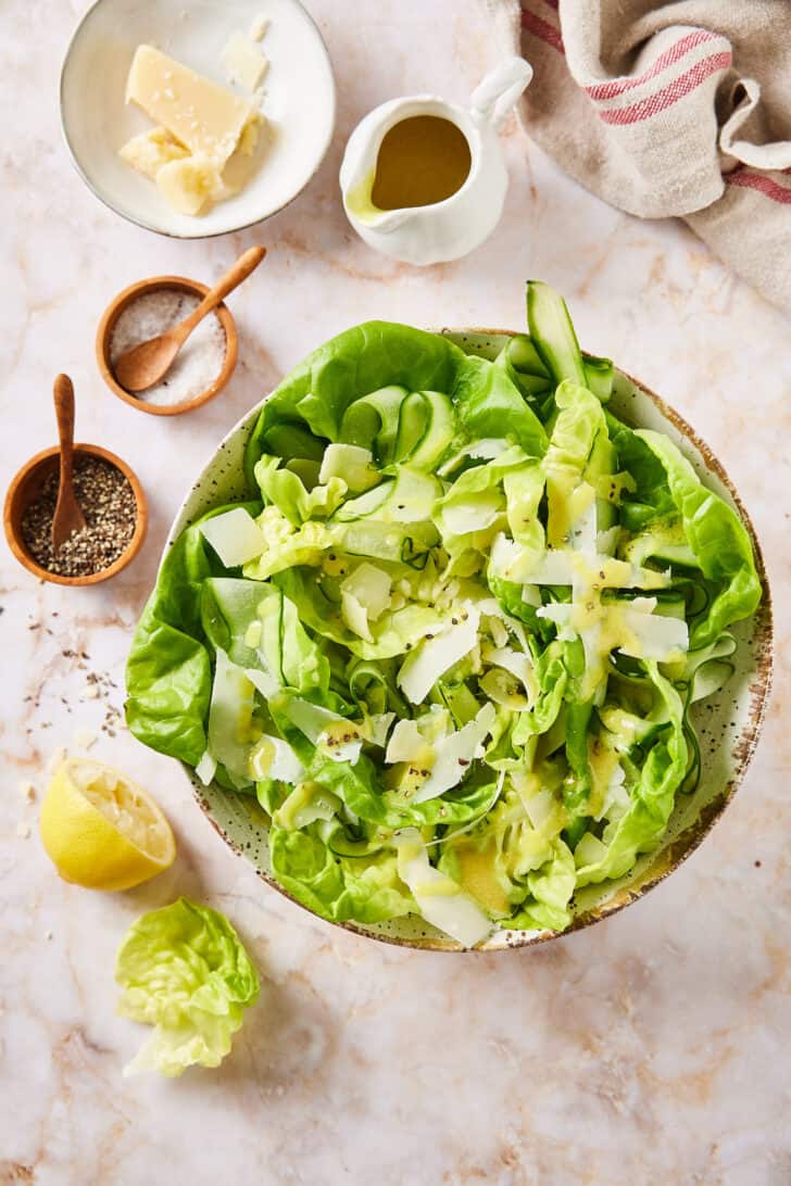 lettuce and cucumber salad