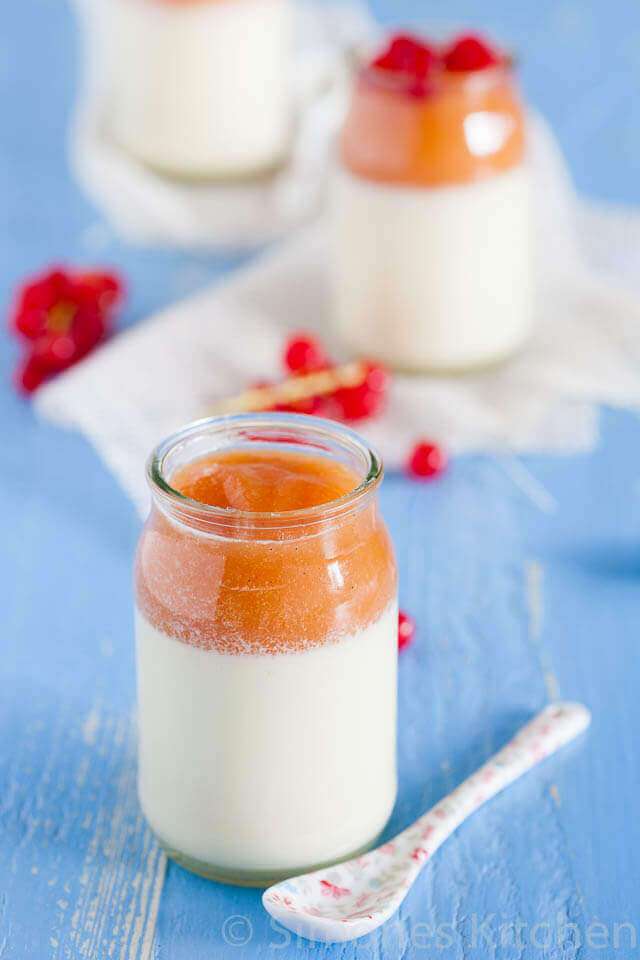 Nectarine panna cotta