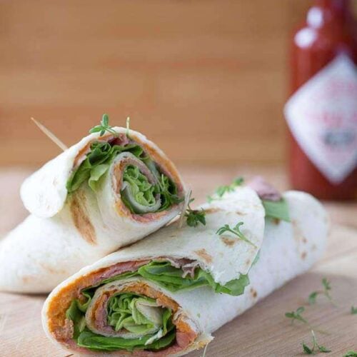 Roast beef with hummus wraps | insimoneskitchen.com
