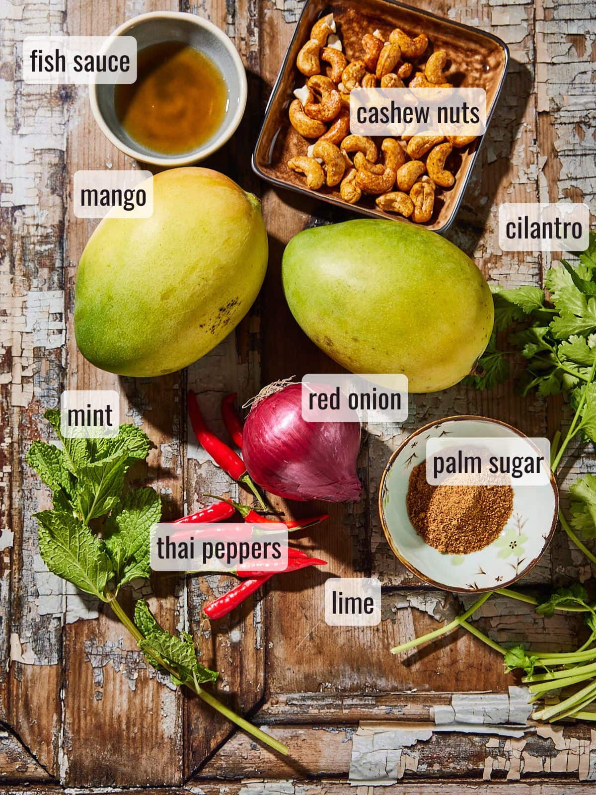 Ingredients green mango salad