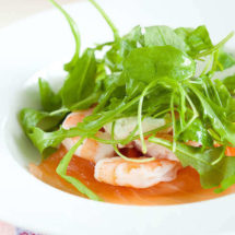 Smoked salmon with prawns, horseradish cream and lime vinaigrette | insimoneskitchen.com