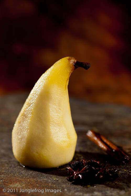 Honey poachd pears with star anise | insimoneskitchen.com