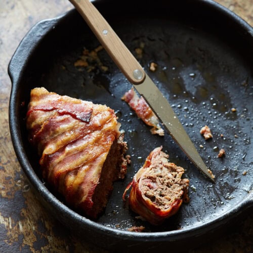 Bacon wrapped meatloaf