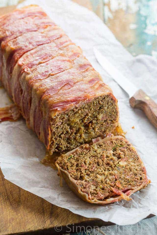 Bacon wrapped meatloaf