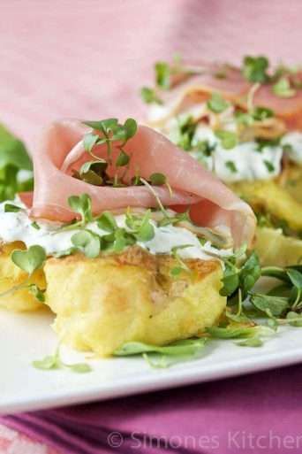 Potatoes with herbal cream and ham | insimoneskitchen.com