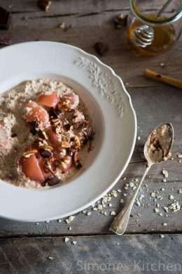 Warm oats with poached pears | insimoneskitchen.com