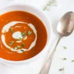 tomato soup with gorgonzola