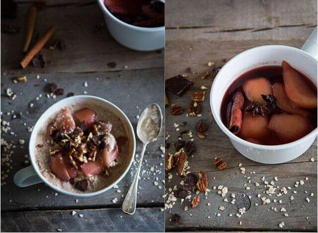 Warm oats with poached pears | insimoneskitchen.com