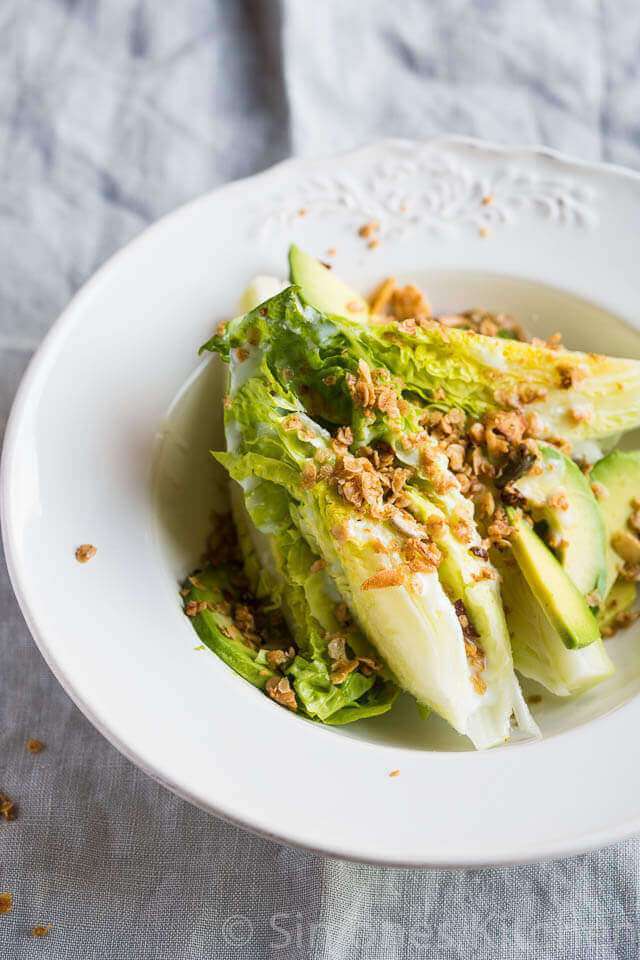 Caesar salad with oat croutons | insimoneskitchen.com