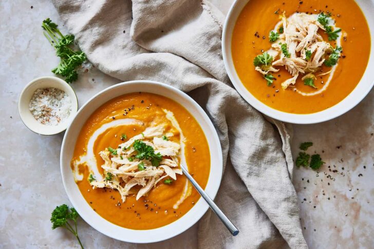 sweet potato soup with chicken